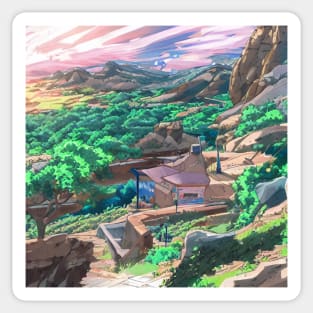 Anime Style Landscape Sticker